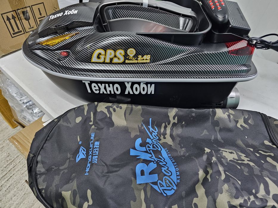 ЛОДКА ЗА ЗАХРАНКА HJ817 GPS, Li-Ion батерия, гласово дистанцонно