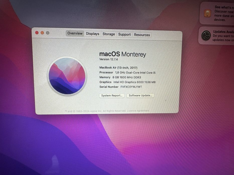 Macbook air 13” 2017