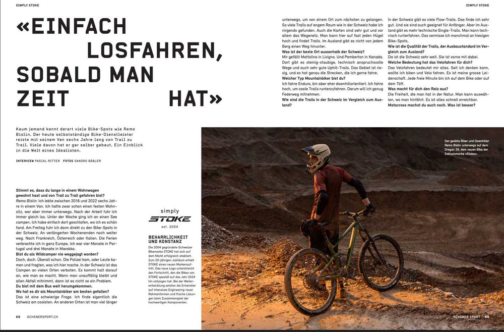 Vând bicicletă STOKE Oregan 29 – MTB- Full Suspension –  Elveția