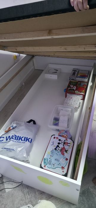 Легло 120см. на 200 см. с кожена табла