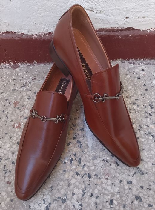 Cesare Paciotti Horsebit leather loafer мъжки мокасини 41 номер