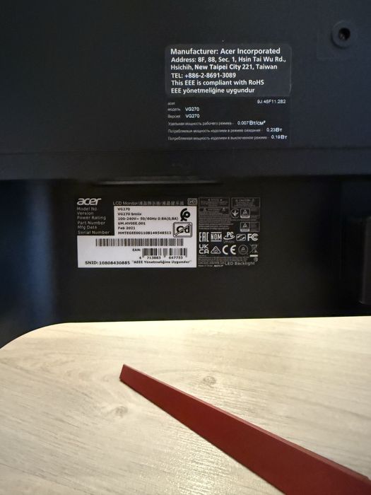 Monitor Acer 27 inch