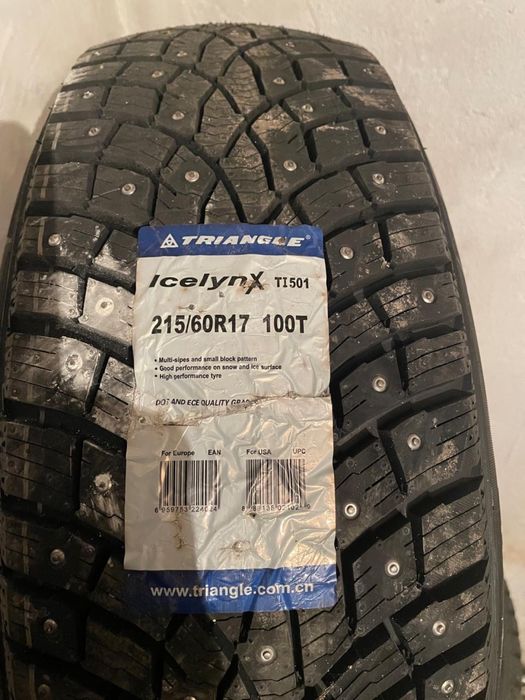 Новые зимние шипованные шины Triangle IcelynX TI501 215/60 R17
