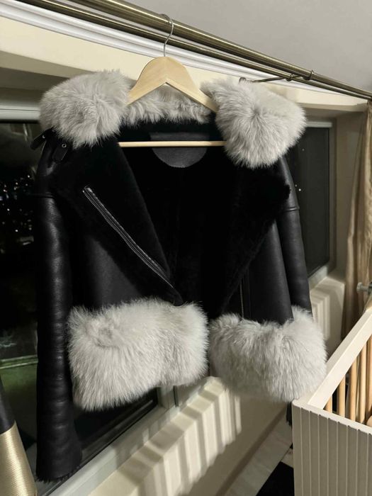 Палто с естествен косъм