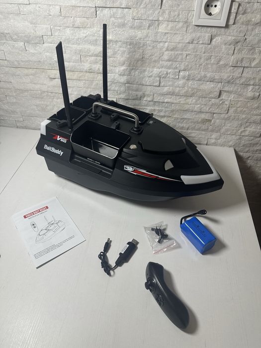 Barca plantat nadit si momit pentru pescuit acumulator 12000mAh 500m 3kg 10km/h barcuta noua