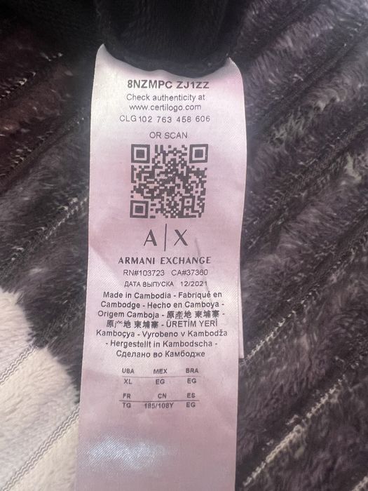 Armani Exchange худи Оригинал