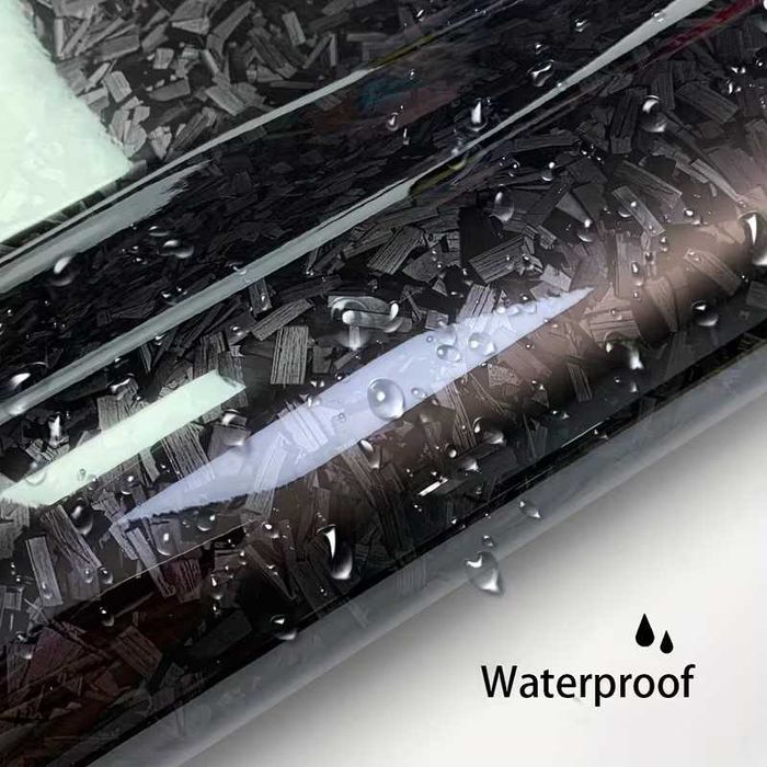 Луксозно гланцово фолио Кован Карбон за автомобил-Тъмно