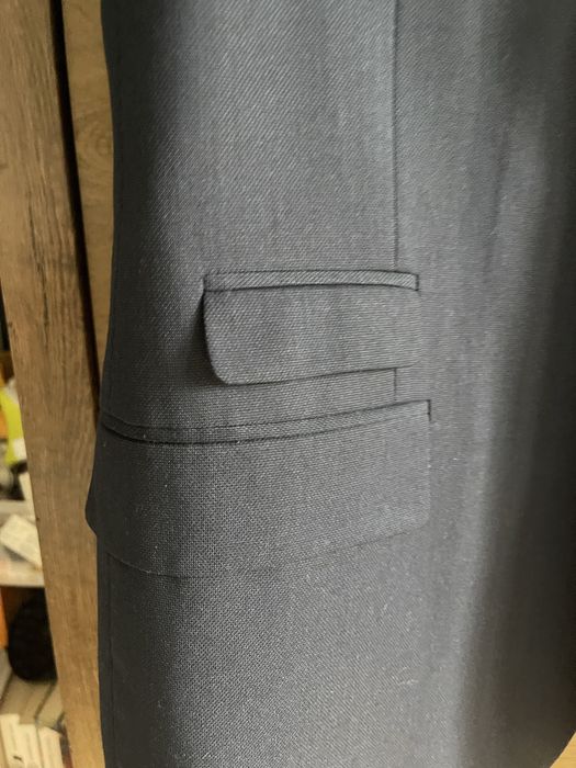 Мъжки костюм Reserved, EUR 54, slimfit, син, 3 копчета, вискоза