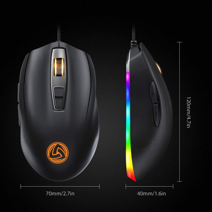 Mouse gaming LUDOS FLAMMA RGB 10,000 Dip,sigilat