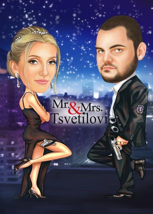 Карикатура за Двойка, Семейство, Влюбени - Перфектният подарък