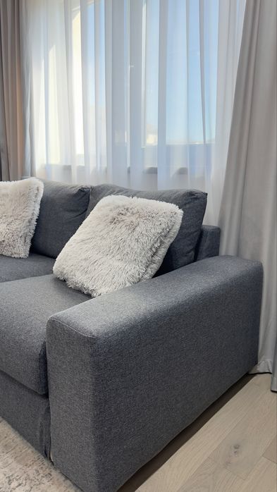 Vand canapea stofa gri inchis