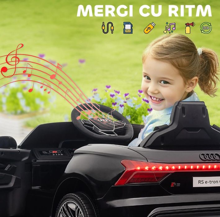 Vând mașină electrică copii Audi cu telecomanda și muzică
