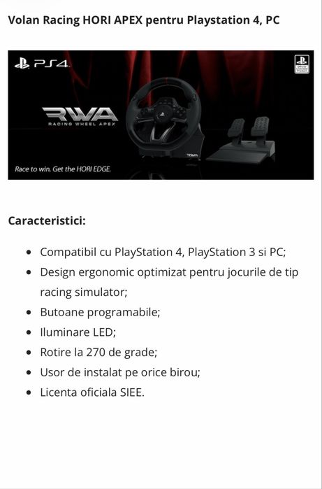 Volan playstation , pc , gaming
