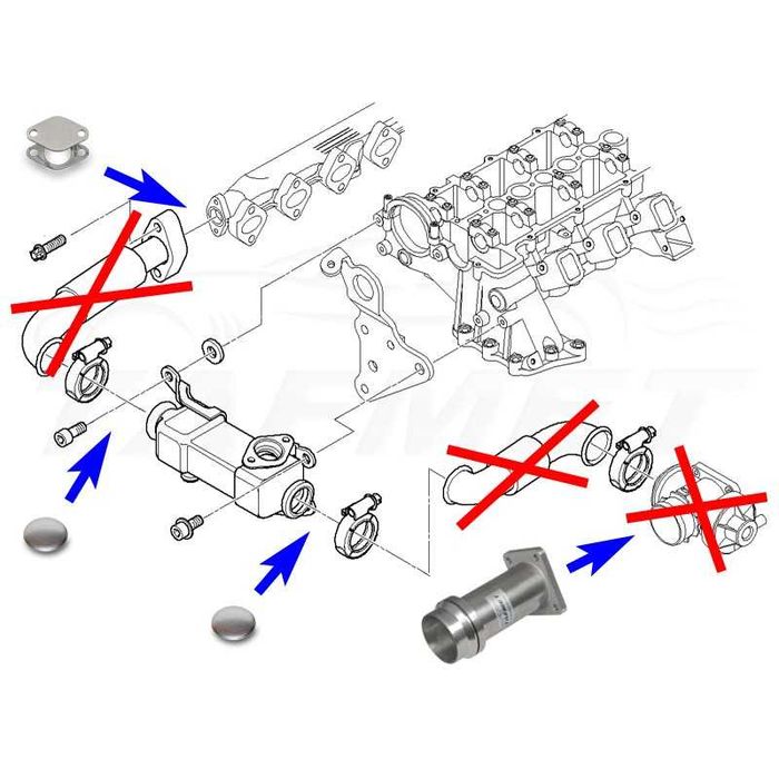 ЕГР EGR Delete Racepipe Race pipe заместител BMW  M47N2 M57N2