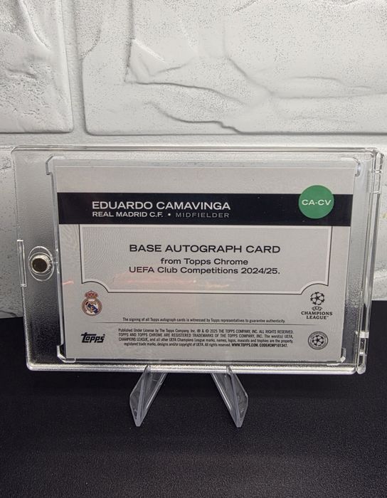 Eduardo Camavinga 2024/25 Topps Chrome UCC Auto Blue Refractor 101/150 Real Madrid Autograph