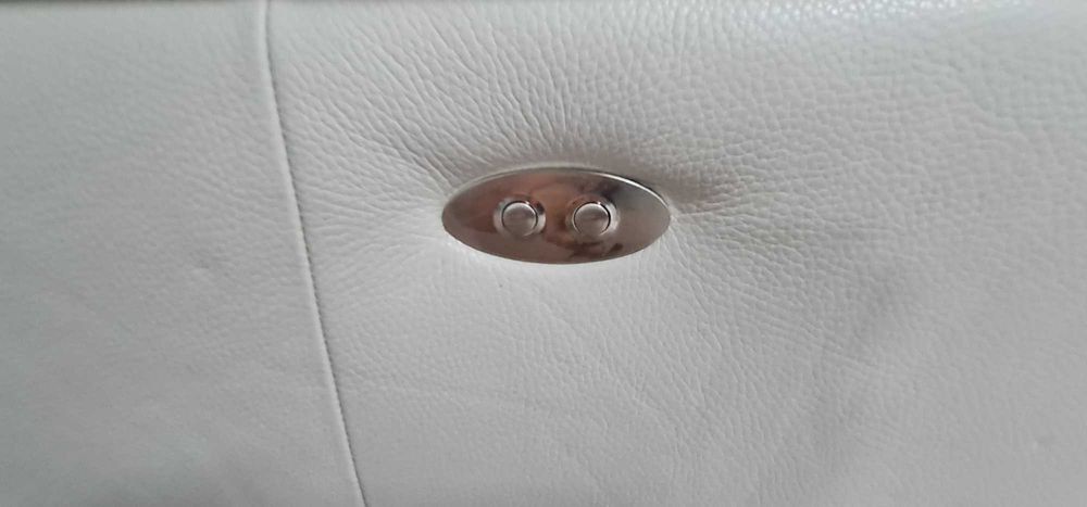 Италиански сив кожен комплект диван тройка и два фотьойл "Moreno"