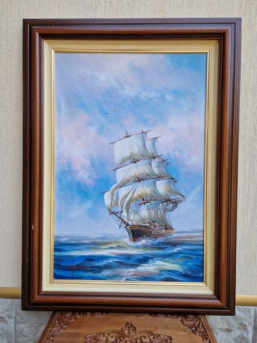 Прекрасна голяма картина масло върху платно