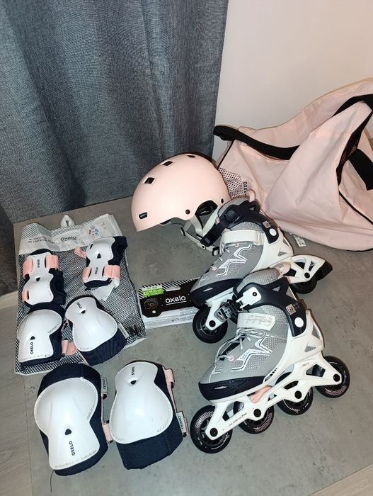 Role copii 32-35+casca+set protectie+geantă transport