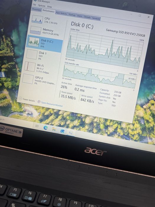 Acer aspire 3 i3 gen8 ssd 256gb samsung 12gb ram