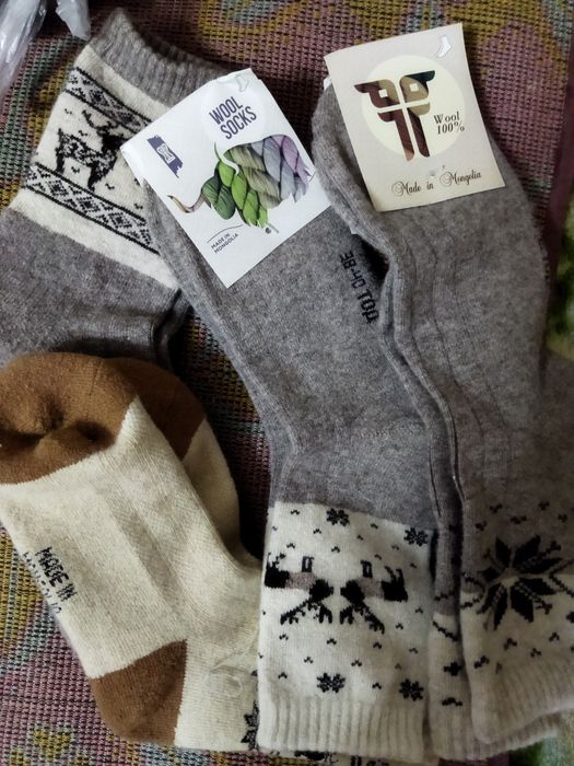 Носки 100% шерсть Монголия все размеры.