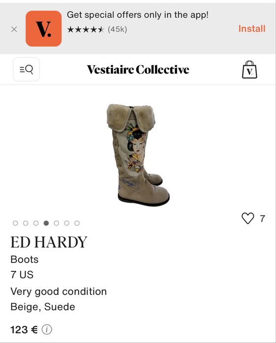 Ed Hardy Cizme piele naturala