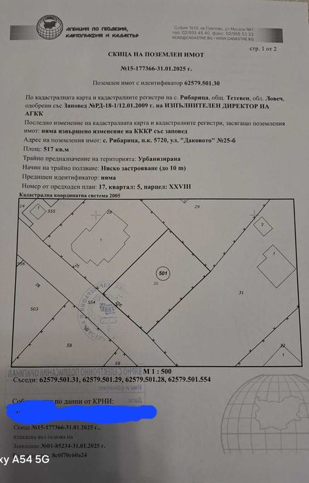 Парцел с разрешение за строеж в Рибарица !
