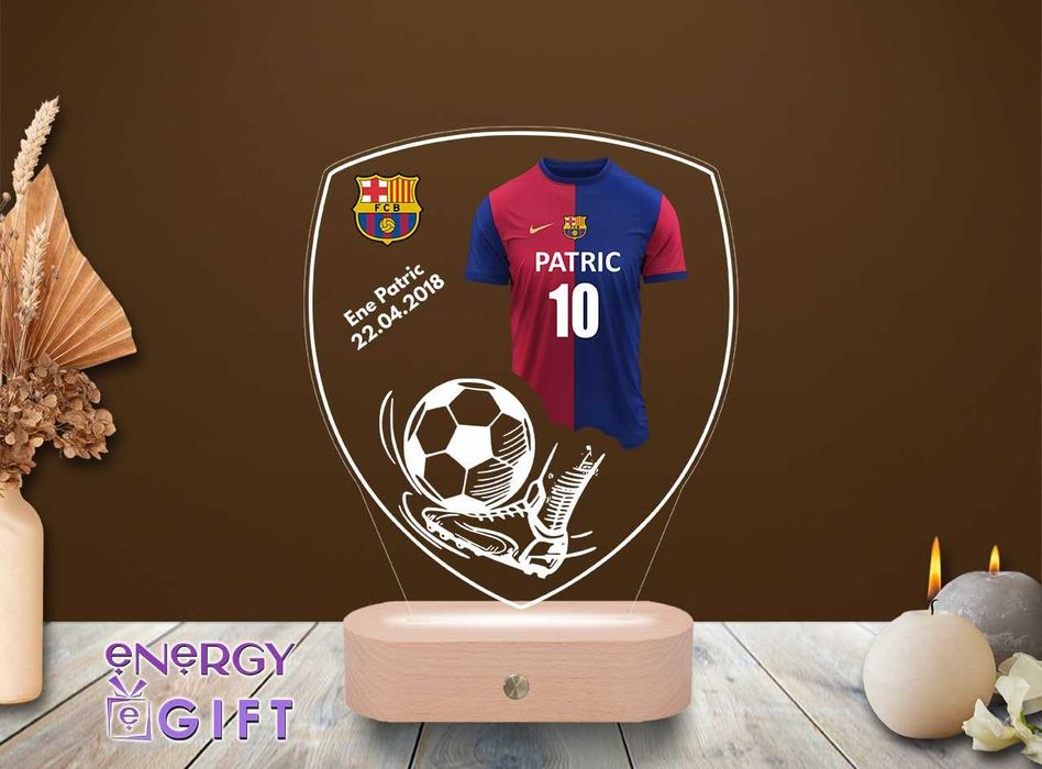 Lampa Led Personalizata – Fotbal FC Barcelona