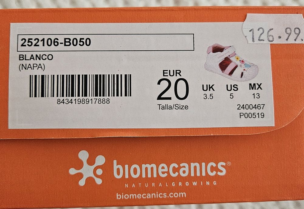 Biomecanics сандали  от естествена кожа No 19. H&M обувки No 18/19.