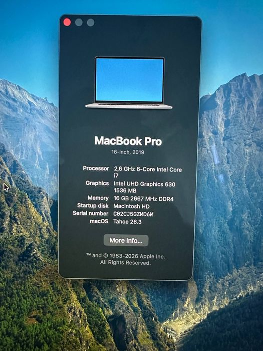 MacBook Pro 2019 core i7