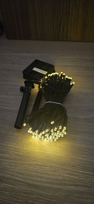 100 led incarcare solară exterior gradina decorații craciun