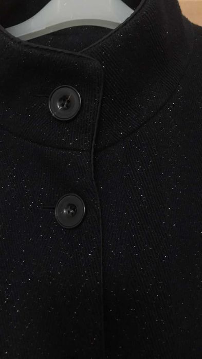 Дамско зимно черно вълнено палто Scarabey, 75% вълна, размер М