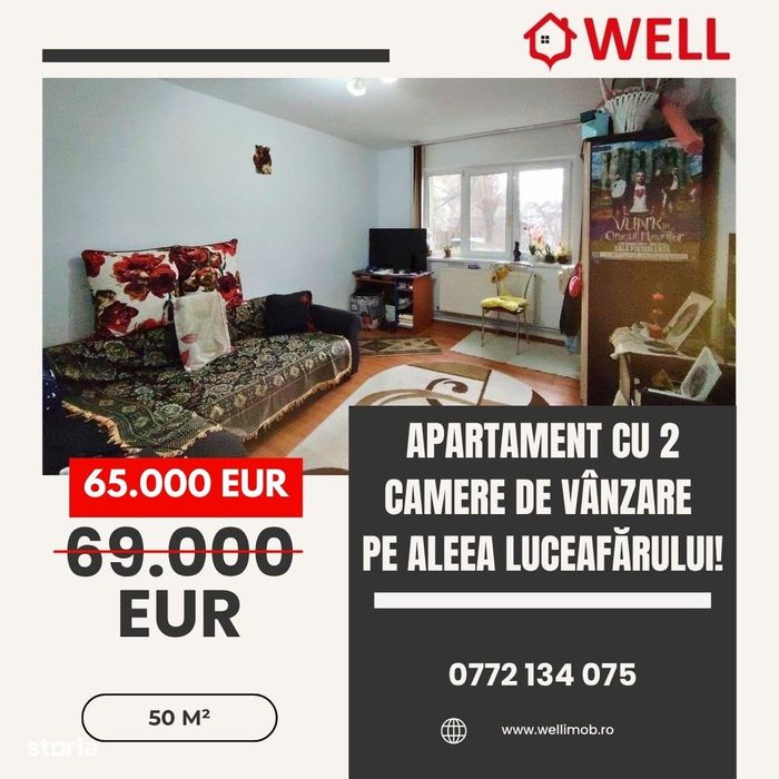 Apartament cu 2 camere de vânzare în Sf Gheorghe, pe Al Luceafărului!