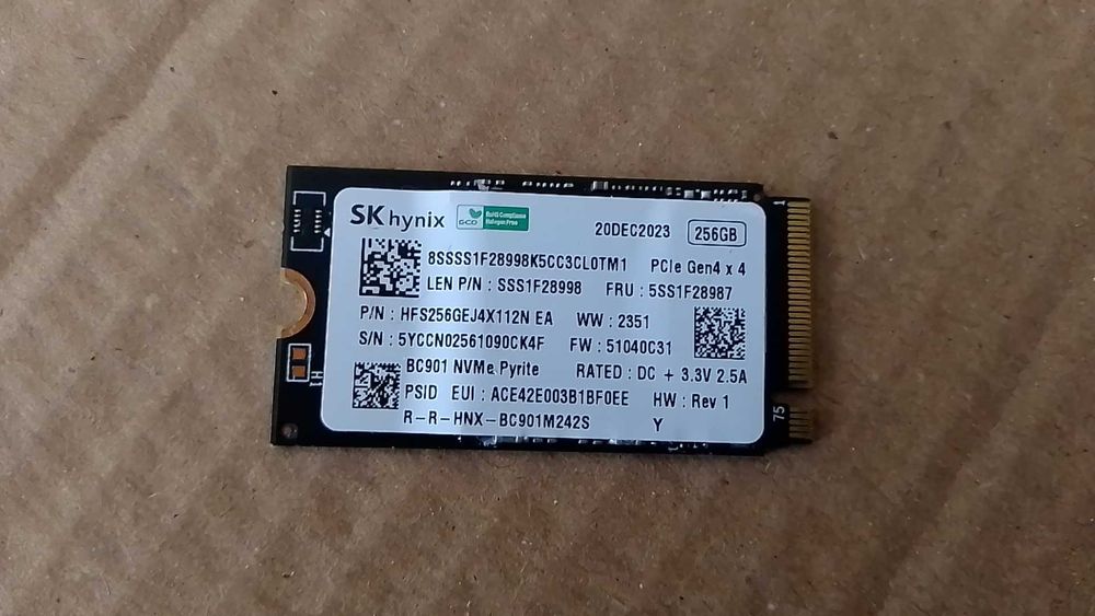 SSD NVMe SK Hynix 256gb 2242 4x4