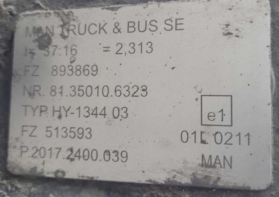 Axa spate camion MAN 81.35010-6323 Piese motor/Dezmembrari MAN