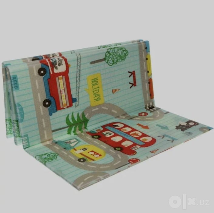 Детский игровой коврик 180х200 см, пенополиэтилен, стильный дизайн.