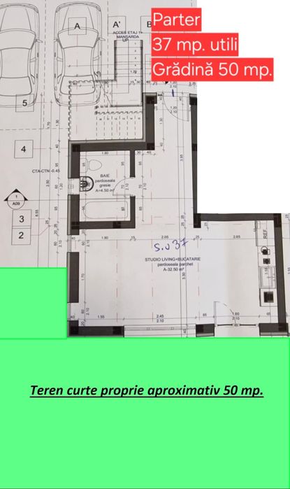 Finalizat! Comision 0! Apartament 1 cameră  37 mpu+grădină 50 mp.