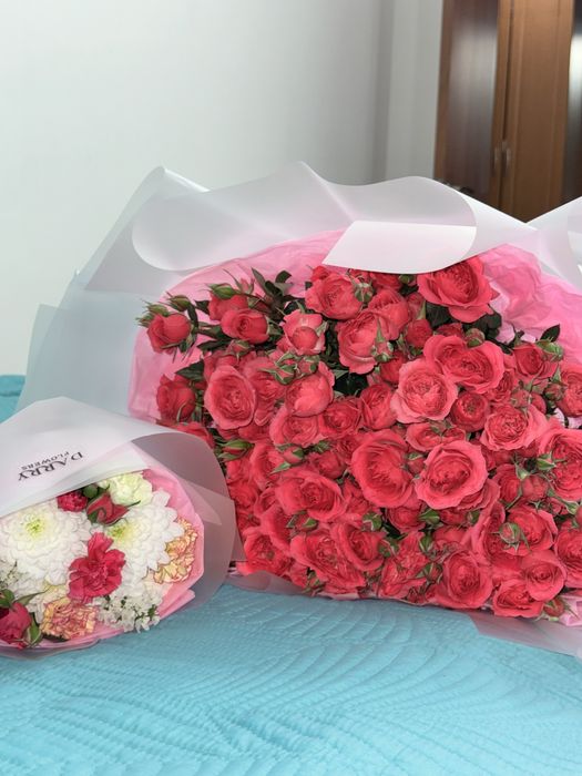 Большой букет .18 ветки спрей розы покупали за 65 тыс