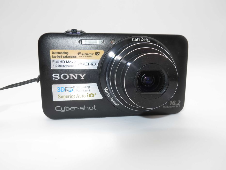 Sony Cyber-Shot WX7 ултра компактен цифров фотоапарат, дигитална камера в черен цвят, като нова, 16MP, Full-HD видео, 5х оптичен зум, работи перфектно
