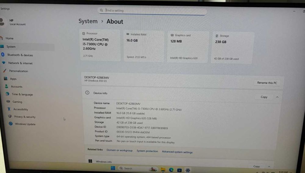 HP Elitebook 850 G5