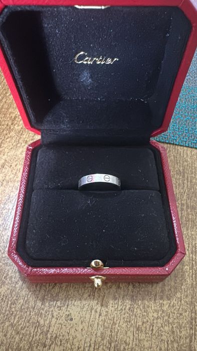 Vând Inel Cartier Love – Aur Alb 18K (53) + Cutie Originală
