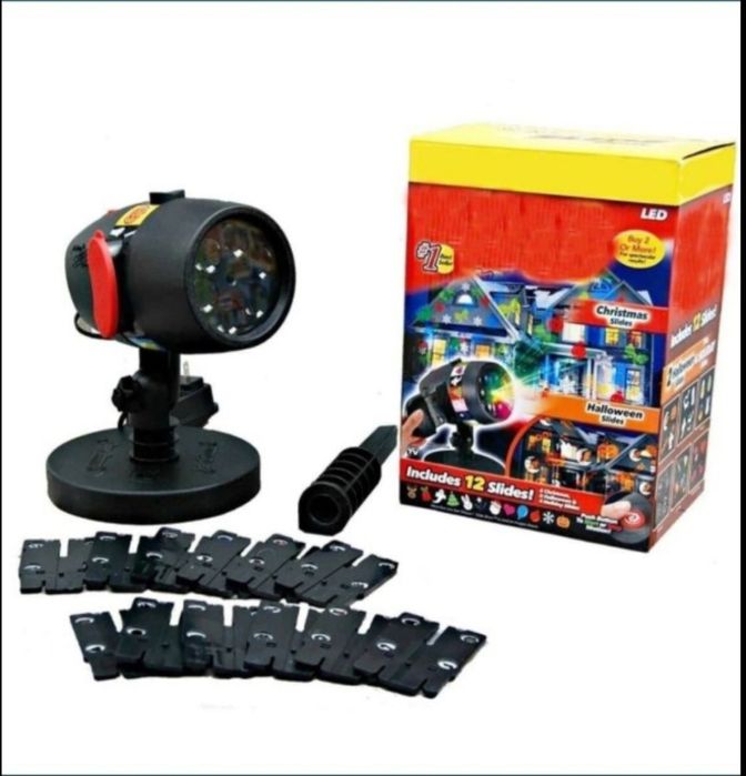 Даставка бесплатная. Новогодний лазерный проектор.