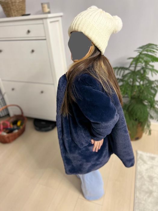 Эко шубка для девочек 9-10 лет, original Marines