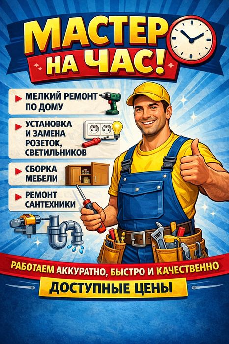 Услуги мастера на час по дому