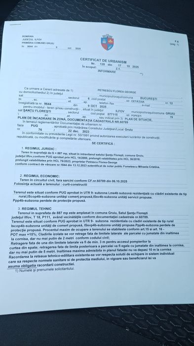 Casa cu teren 1000 mp Snagov