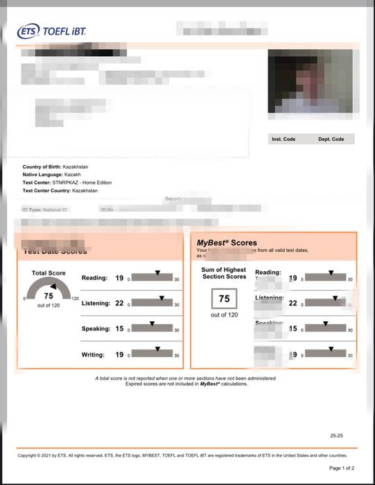 Toefl IBT помощь