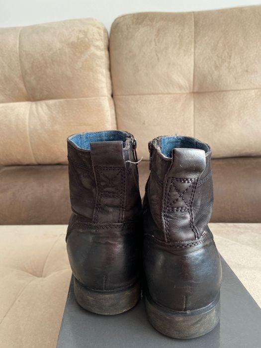 Маркови мъжки боти и обувки Calvin Klein естествена кожа