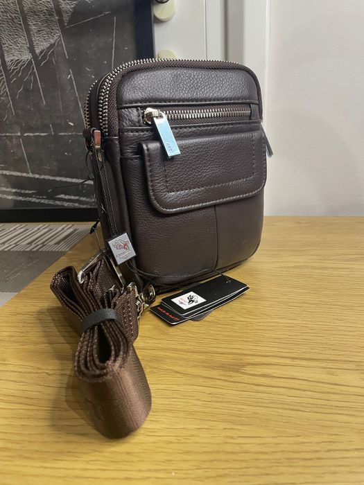 Мъжка чанта от естествена кожа НОВА!!!