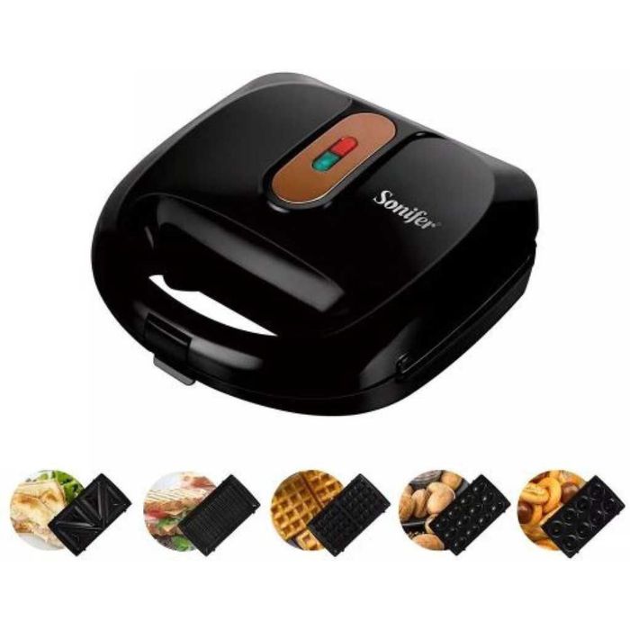 SONIFER 5в1 Вафельница Тостер Гриль орешница печеница toster sf-6114