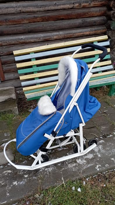 Детская коляска и санка 2 в одном