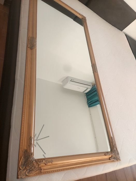 Oglinda cu rama ,162×72 cm ,rama vintage in relief 3 cm ,